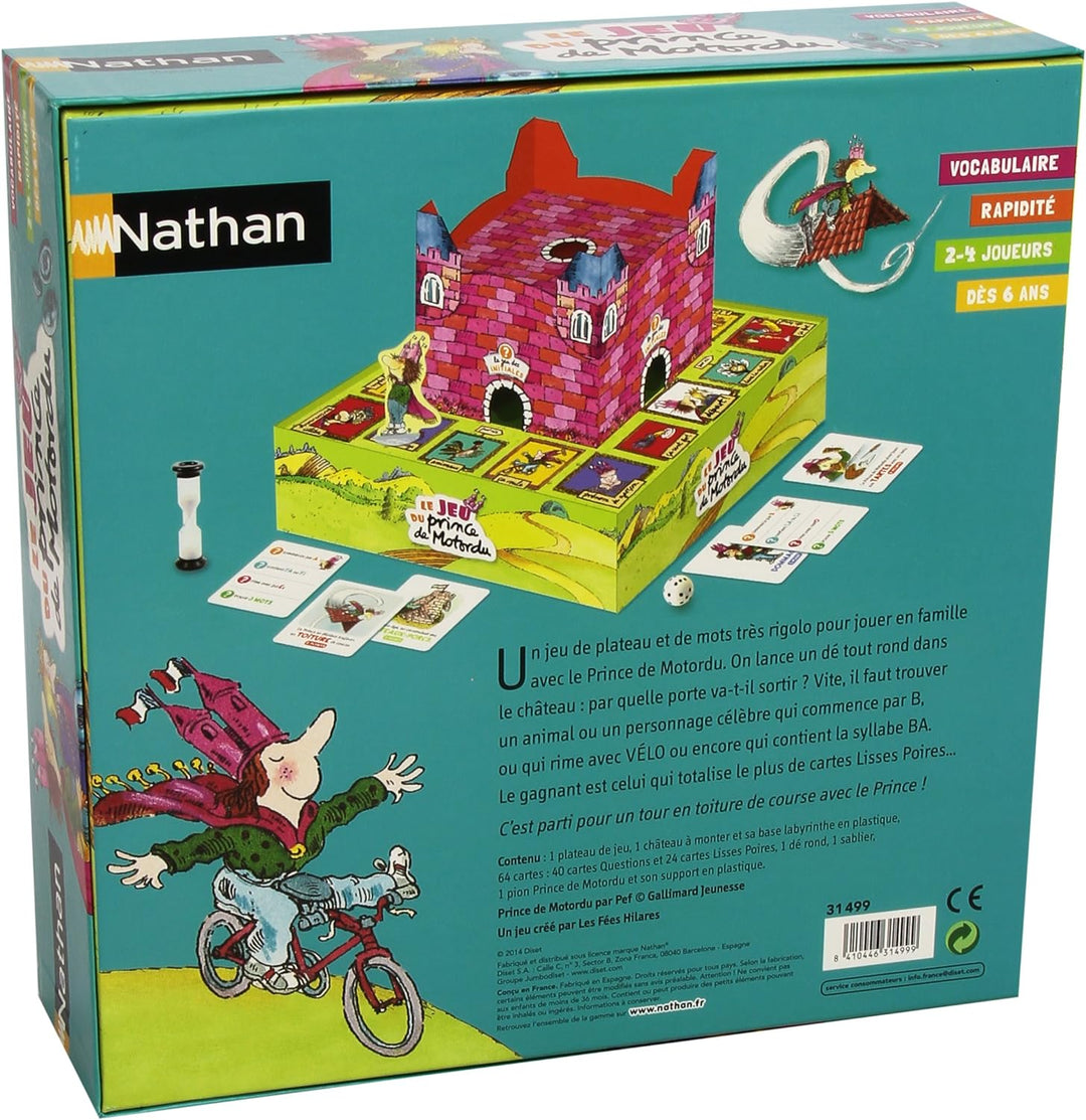 Nathan – 31499 – Le Jeu du Prince de Motordu – Brettspiel, in französischer Sprache Einzigartig, Ein