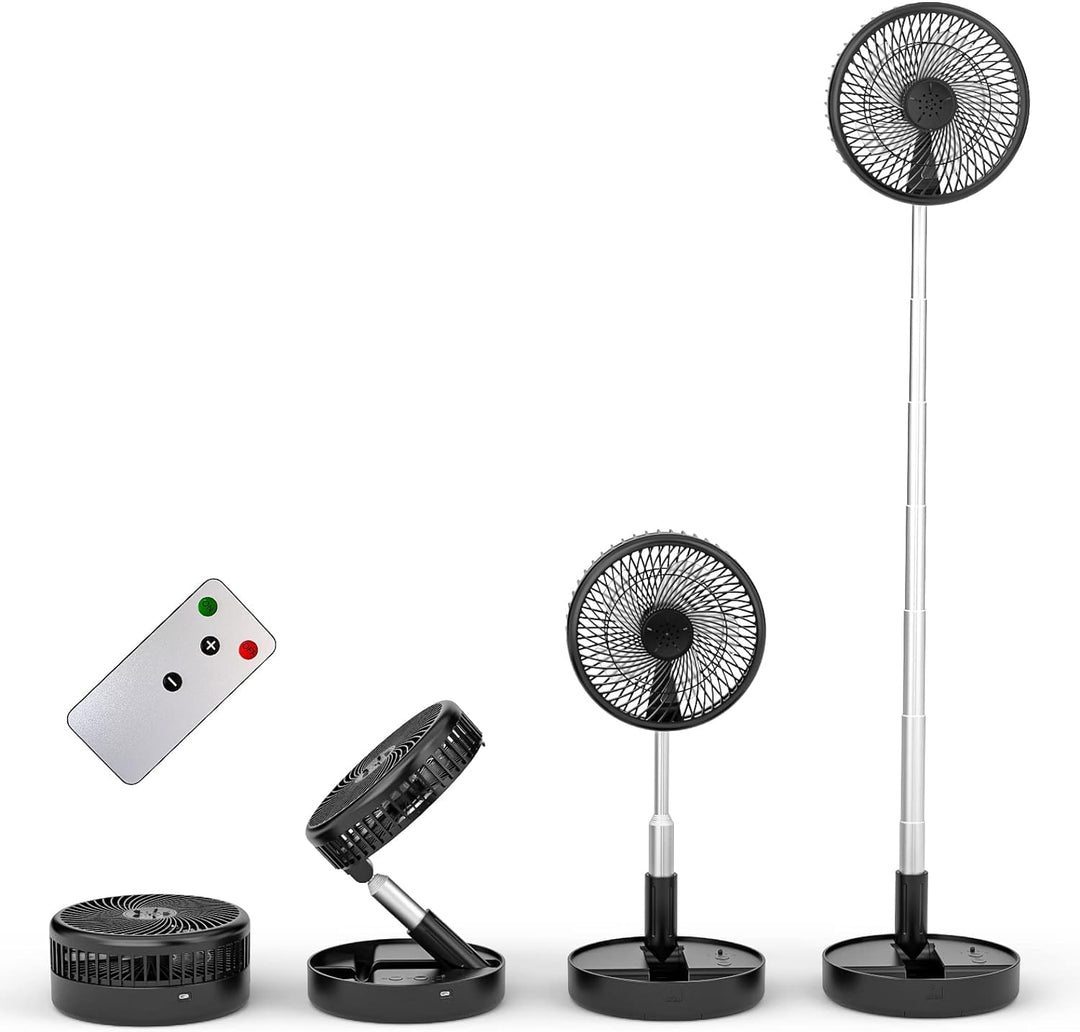 Primevolve Batteriebetriebener Ventilator, Tragbarer wiederaufladbarer USB-Stand-, Tisch- und Schrei