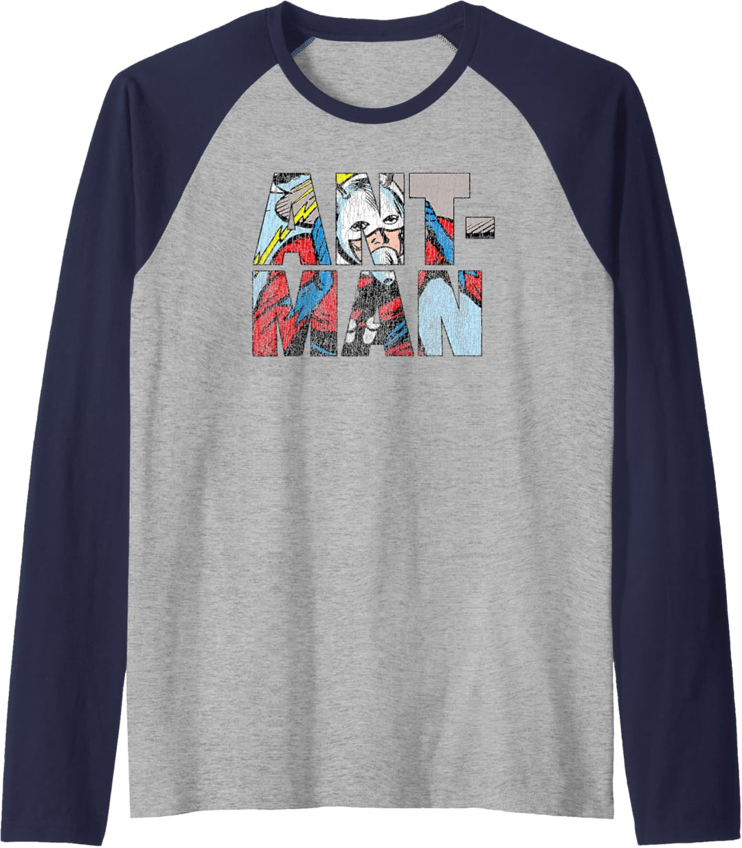 Marvel Ant-Man Classic Comic Letter Fill Logo Raglan