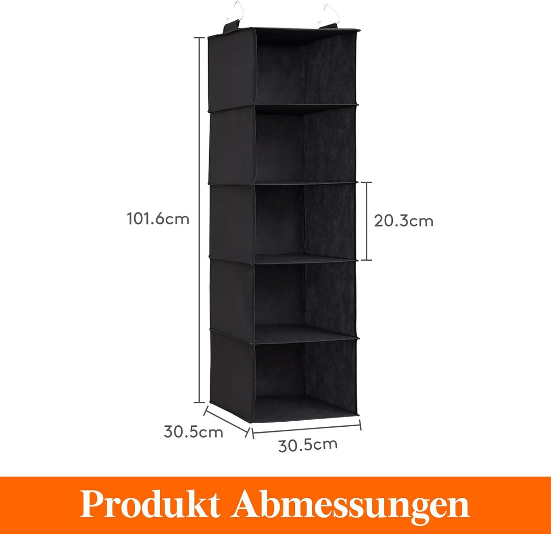Lifewit 2 Stück Hängeregal, Schrank Organizer, Hängesystem Kleiderschrank, Hängeaufbewahrung aus Sto