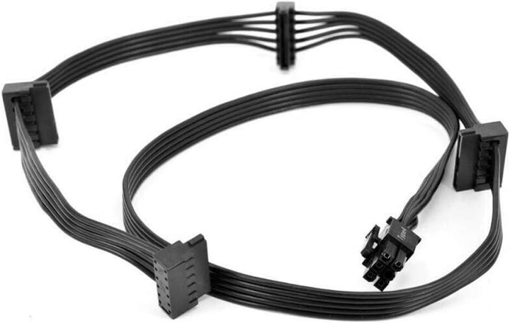 Gintai Austausch des SATA-Laufwerkskabels für Corsair hx1200 RM1000X RM850X RM750X 6-Pin to 4x