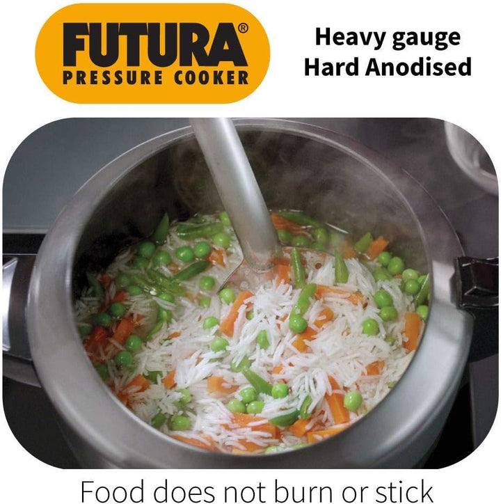 Futura Hawkins Schnellkochtopf, 3 l, harteloxiert, Induktionsgeeignet, klein, Schwarz 3-Litre, 3-Lit