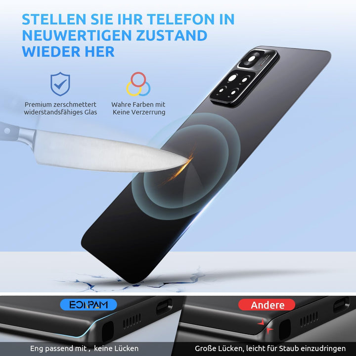 Eonpam Akkudeckel für Xiaomi Redmi Note 11 Pro+ Plus 5G Rückseite Glas Original Backcover Back Glas