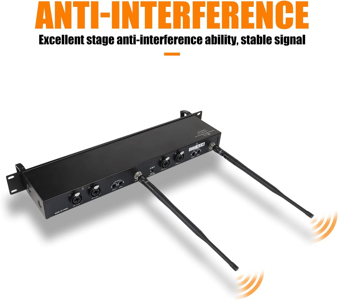 XTUGA RW2080 Rocket Audio Ganzmetall Wireless In-Ear Monitor System 2 Kanal 4 Bodypack Überwachung m