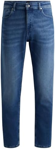 BOSS Herren H-Re.Maine Blaue Maine Regular-Fit Jeans aus bequemem Stretch-Denim 29W / 34L Blau, 29W