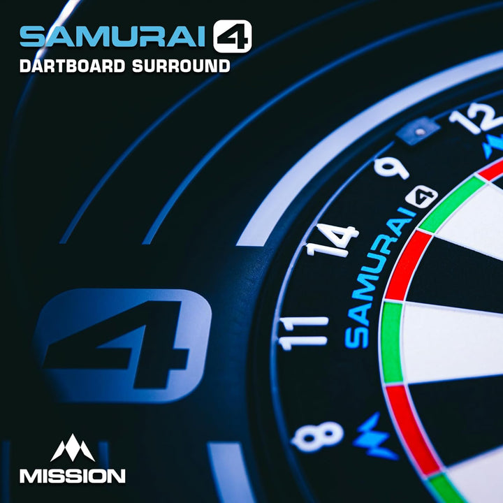 Mission Darts | Samurai 4 | Professionelle Dartscheibe Surround | White Edition