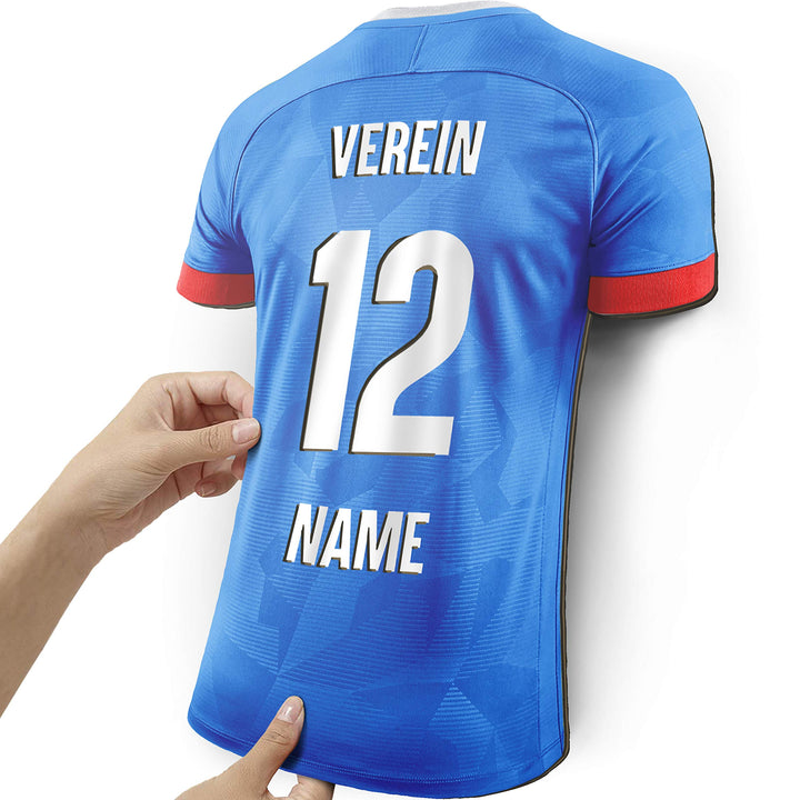 Elbeffekt Trikotlampe für Kiel Fans aus Holz - personalisierbares Geschenk - schenke Dein individuel