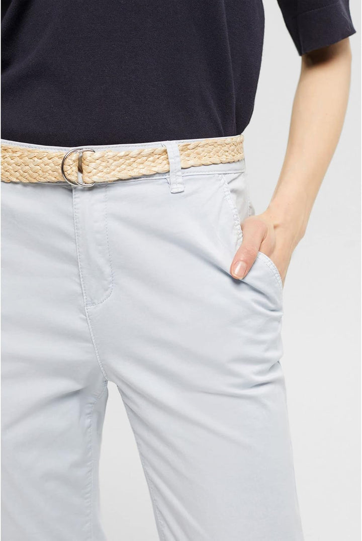 ESPRIT Chinohose mit Gürtel 32W / 34L Light Blue, 32W / 34L Light Blue