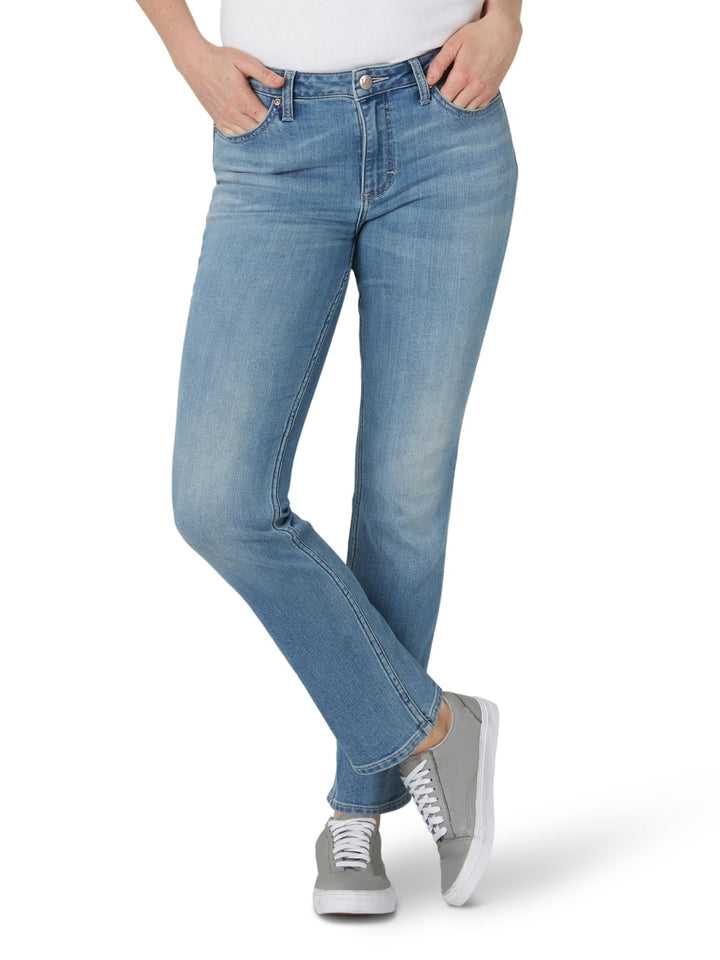 Lee Damen Regular Fit Straight Leg Jeans 16W L Anker, 44 Lange Anker