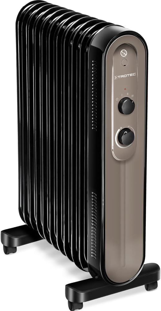 TROTEC Ölradiator TRH 24 E – Heizleistung 1000 W / 1200 W / 2200 W – Elektro Heizkörper, 11 Rippen,