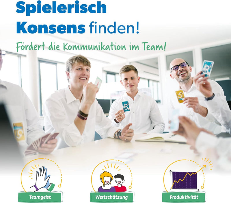Agile Planning Poker Karten für 12 Personen (3 Sets) - Scrum Poker Kartenset zur effizienten Aufwand