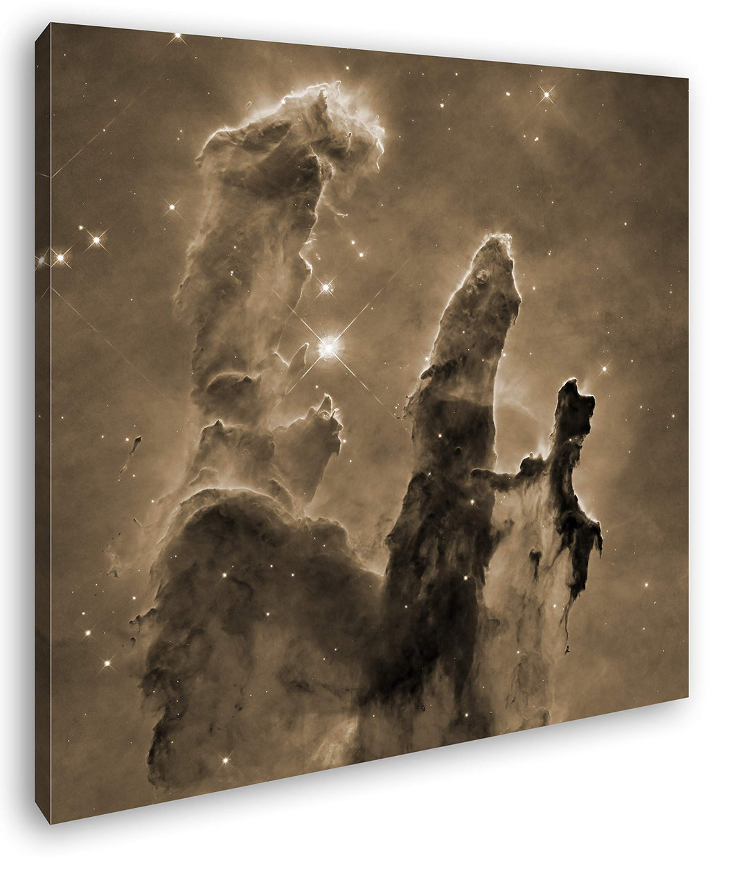 deyoli Säulen der Schöpfung Format: 70x70 Effekt: Sepia als Leinwandbild, Motiv fertig gerahmt auf E