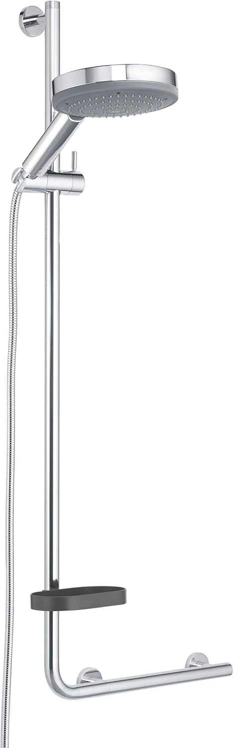 Tiger 299720346 Boston Haltegriff mit Brausehalter links poliert Variante links Edelstahl Poliert, V