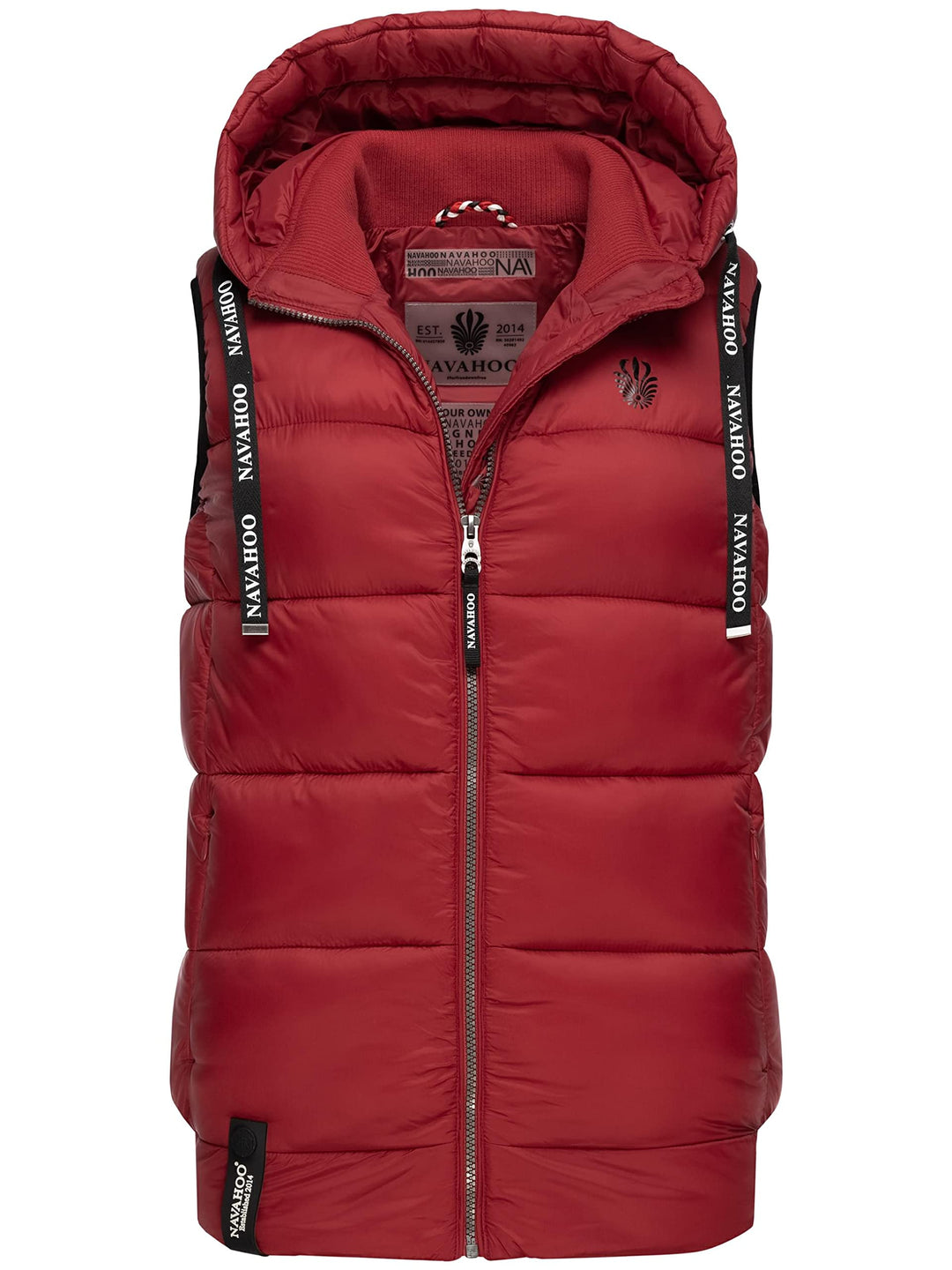 Navahoo Damen Steppweste leichte Outdoor-Weste Übergangsjacke mit Kapuze Kassidy XS-3XL XS Blood Red