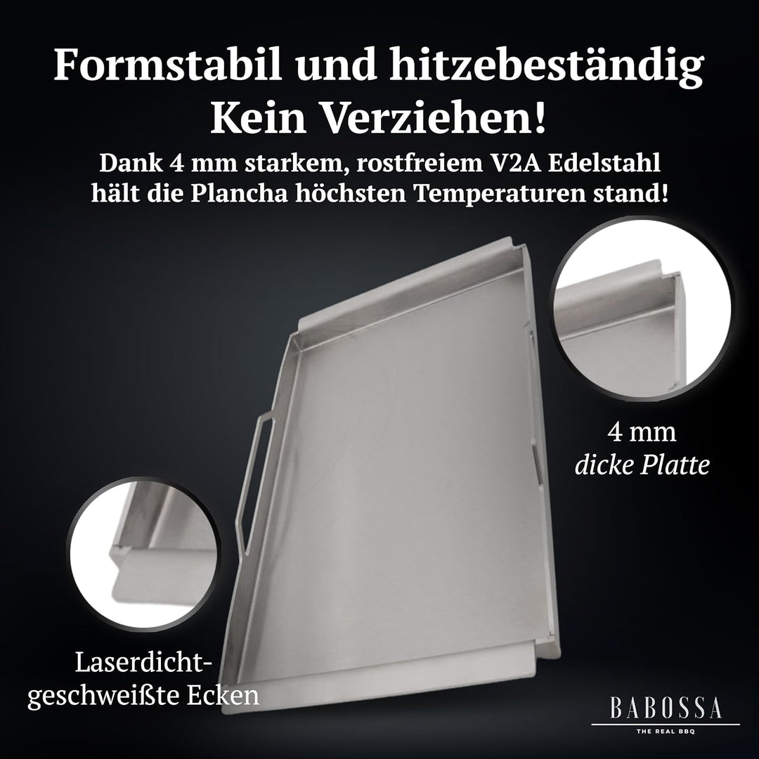 BABOSSA Premium Einsatzpfanne/Plancha kompatibel mit allen Broil King Baron & Crown Modellen | 43.4x