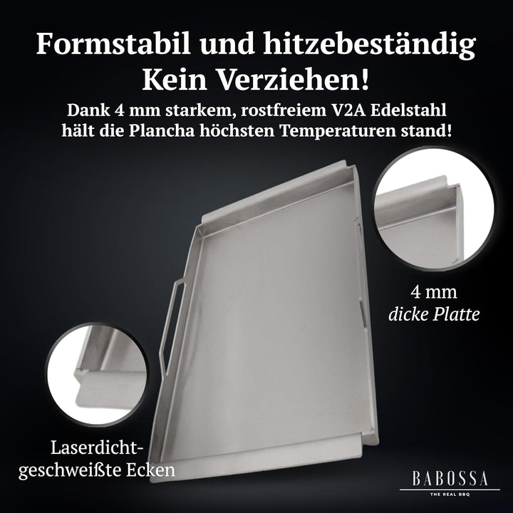 BABOSSA Premium Einsatzpfanne/Plancha kompatibel mit allen Broil King Baron & Crown Modellen | 43.4x