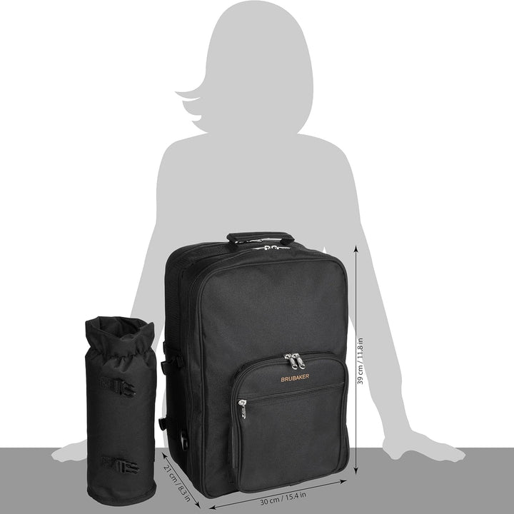 BRUBAKER Picknickrucksack Picknicktasche mit Inhalt für 4 Personen mit integrierter Kühltasche und a