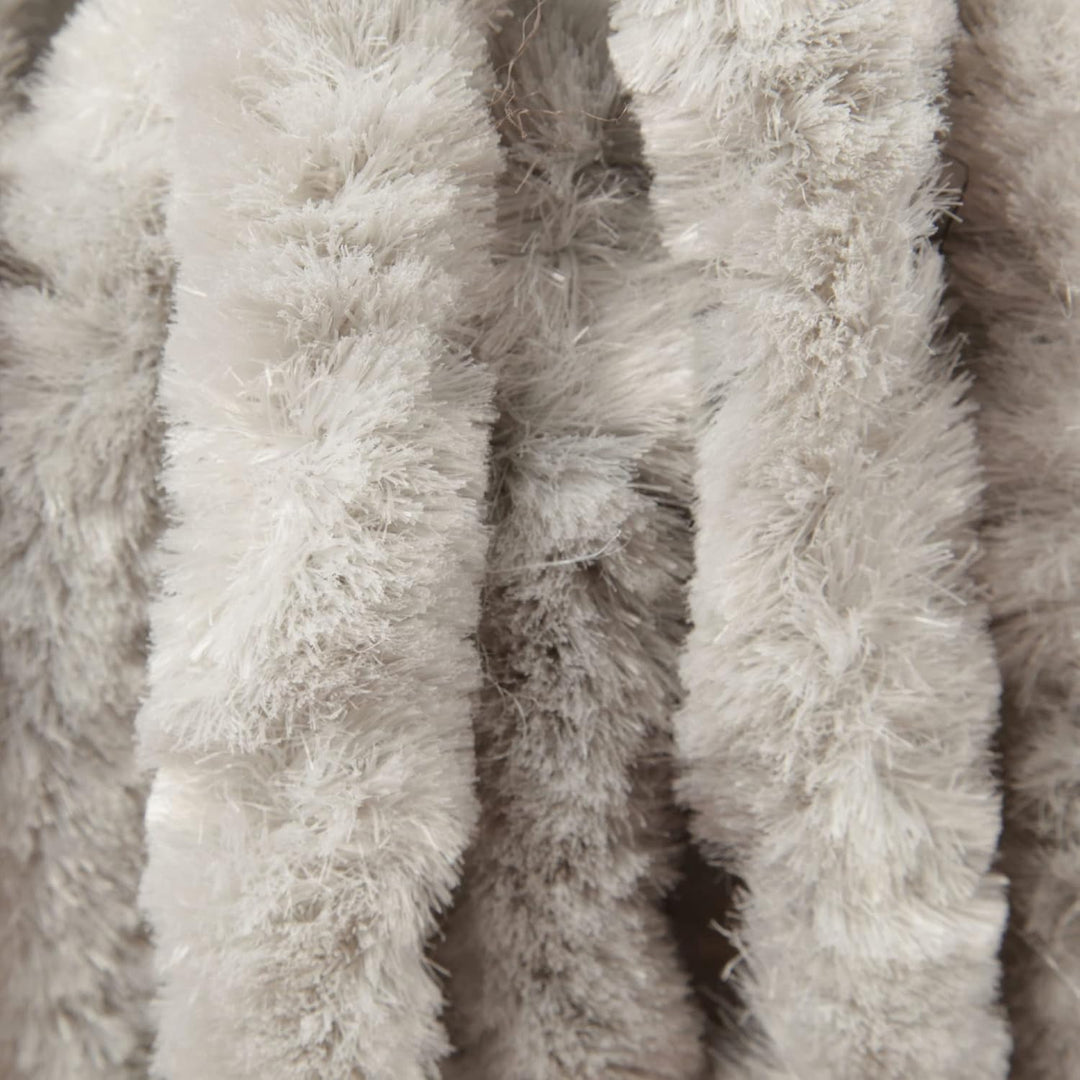 Arsvita Flauschvorhang 80x200 cm in Unistreifen grau, Perfekter Insekten- und Sichtschutz für Ihre B