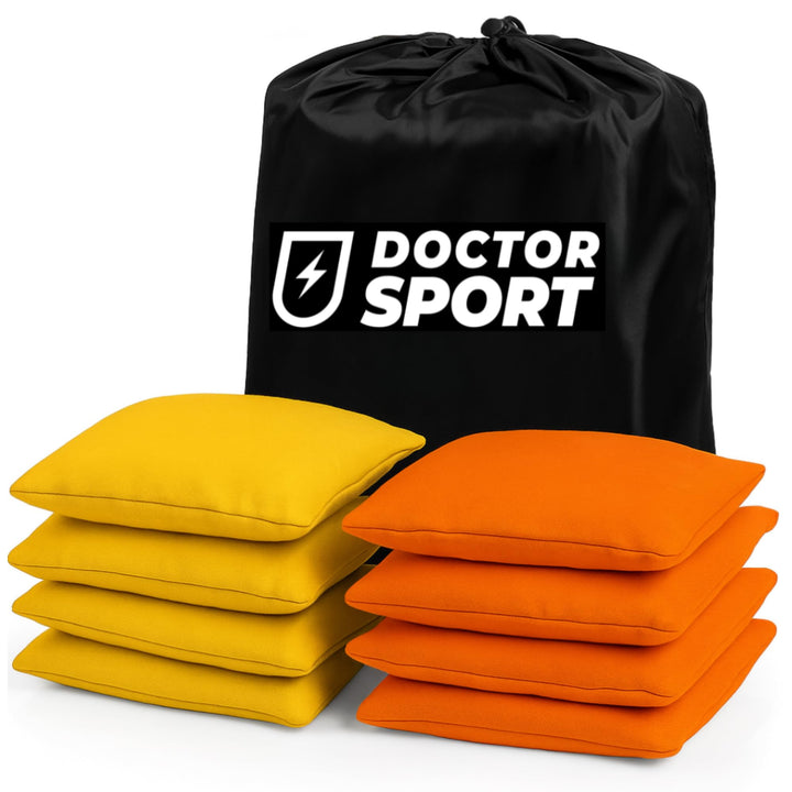 DOCTOR SPORT │ Original Cornhole Bean Bags (8-teilig) │ 15 x 15 cm │ 400 g │ Aus Bester Verarbeitung