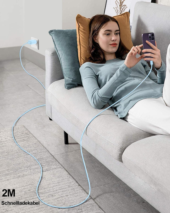 USB C Ladegerät Ladekabel für iPhone 17 16 16e 15/17 16 15 Pro/17 16 15 Pro Max/Plus,2Pack 25W USB C