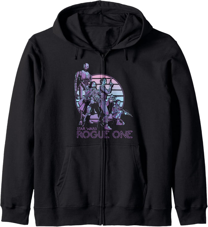 Star Wars Rogue One Neon Sign Rebel Group Kapuzenjacke