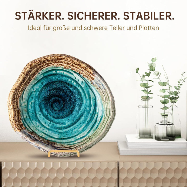 Staffelei Aufsteller Teller Ständer Metall - Tellerständer Gross - Deko Tellerhalter - Dekoteller Ha