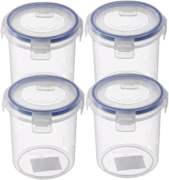 Übernachtung Hafer Jar 4PCS Plastikbehälter mit Deckel 16 Unzen Joghurtbecher über Nacht Hafer Behäl