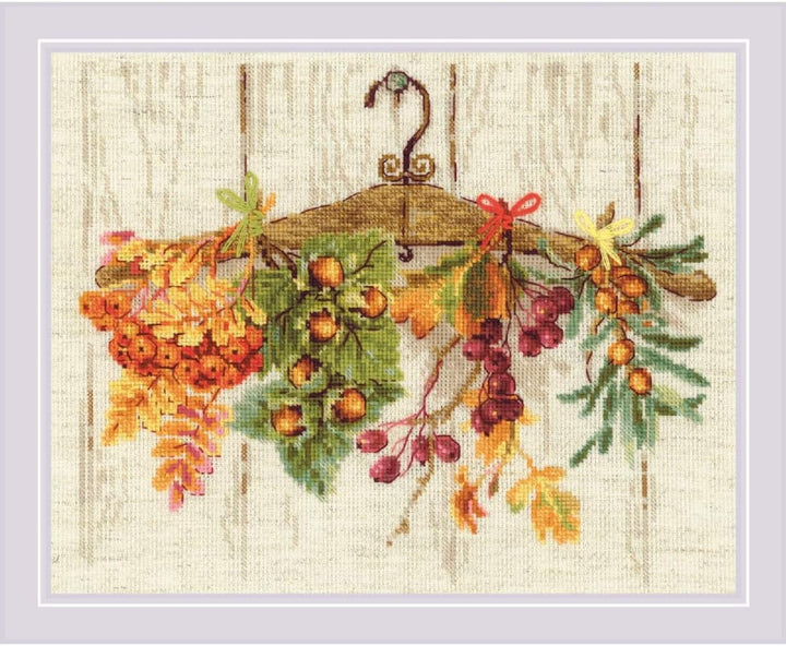 RIOLIS Counted Cross Stitch Kit 11.75"X9.5"-Gifts Of Autumn (14 Count)
