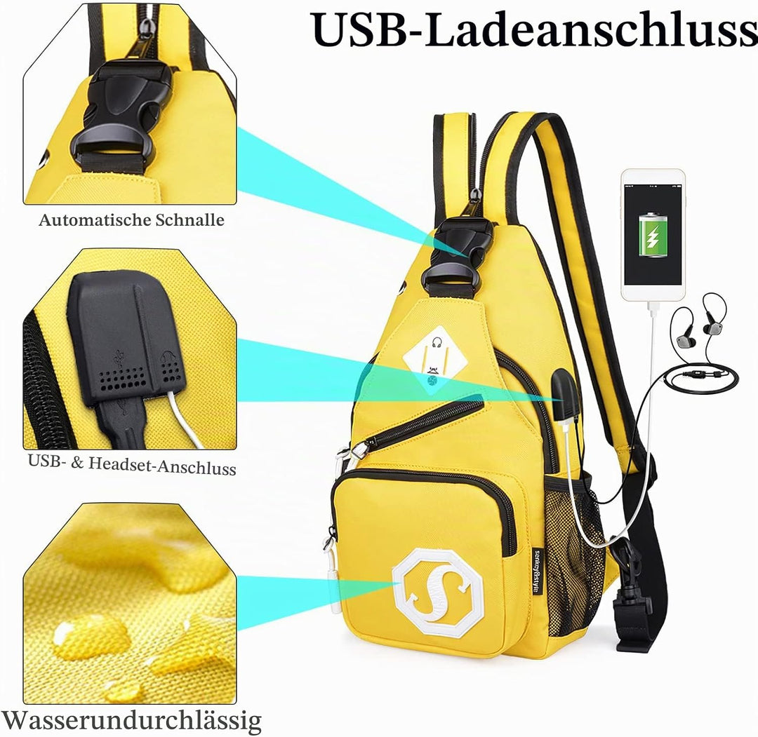 VARLIVOO Mode Damen Sling Bag Crossbody Bag Frauen Schultertasche Umhängetaschen Hiking Reisen Sling