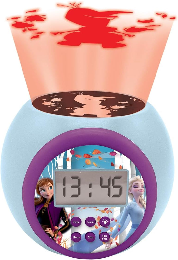 Lexibook RL977FZ Frozen 2 Anna and ELSA Projector Alarm Clock Disney with Snooze Function and Alarm