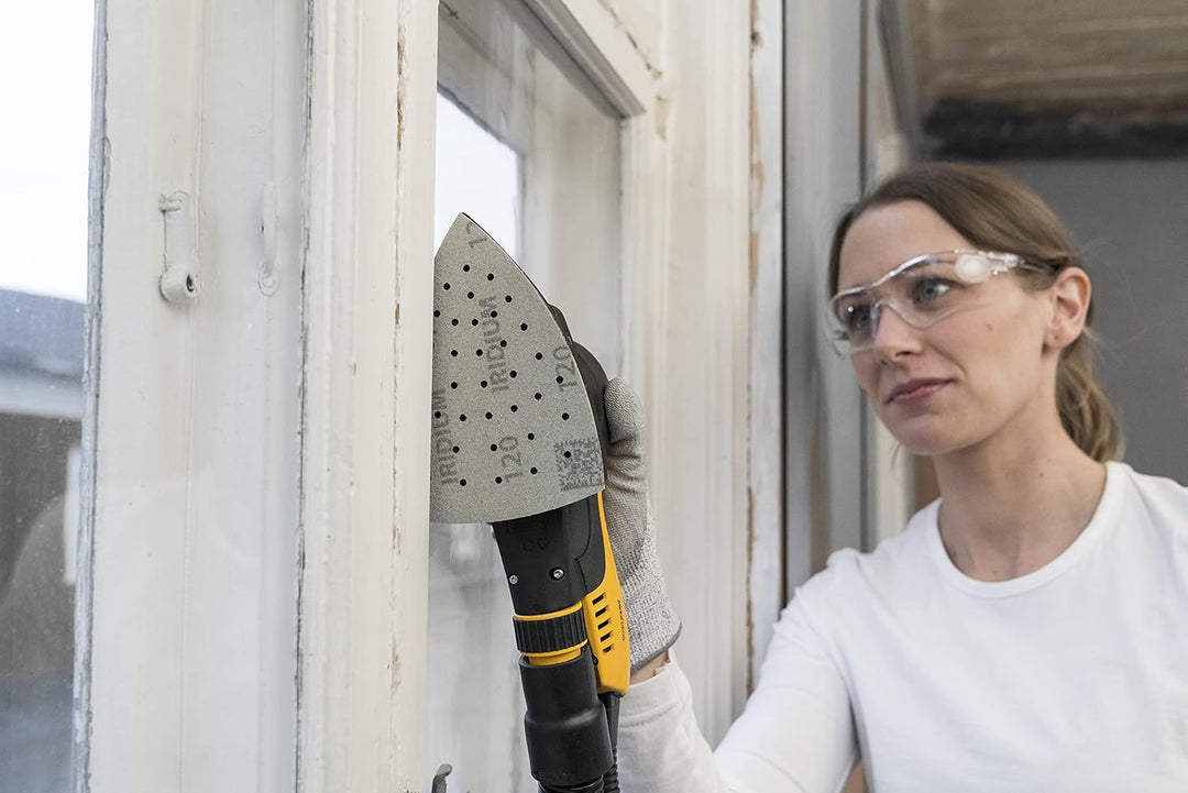 Mirka Iridium Schleifdreieck Premium-Schleifpapier 100x152x152mm 36-Loch Klett Korn 40, 50 Stk/Zum S