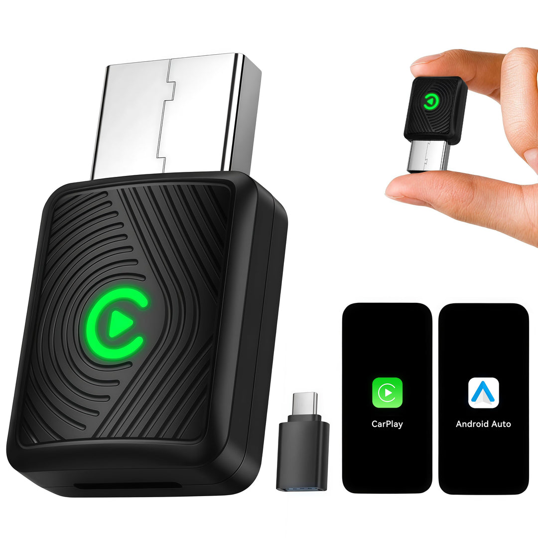 CarPlay Wireless Adapter, für Apple Wireless Car Play & Android Auto Adapter 2 in 1, Plug and Play V
