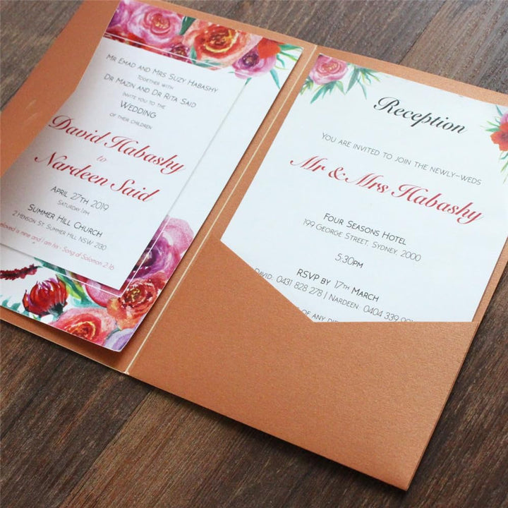 MillaSaw Hochzeitseinladungen aus Bronze, Umschlag für Hochzeitseinladungen im Herbst, 25 Stück (bro