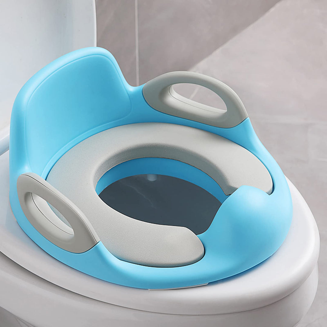 Kinder Toilettensitz WC-Sitz für Junge und Mädchen Kindertoilettensitz für Kissengriff und Rückenleh