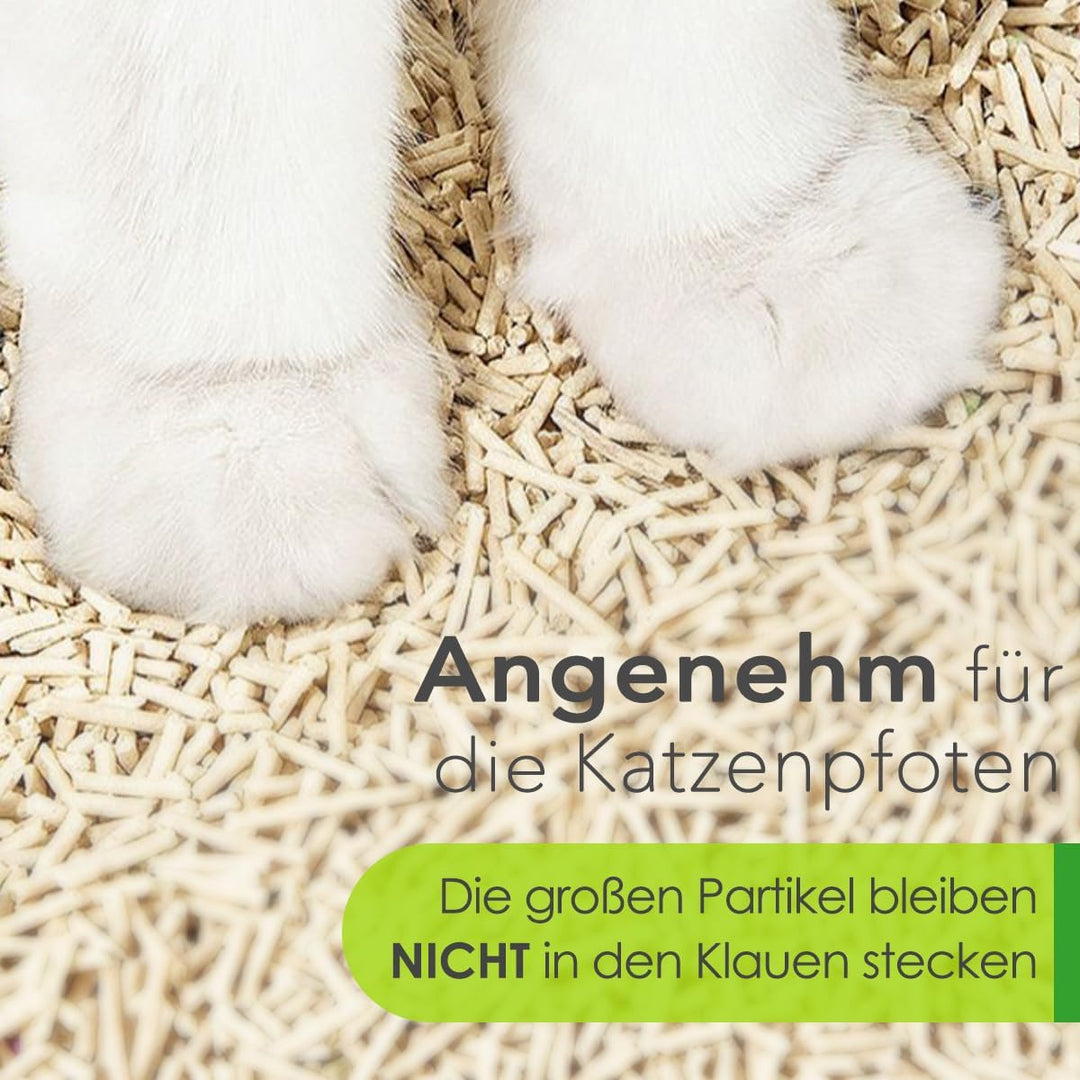 Tofu Katzenstreu, 100% natürlich, Innovative Klumpstreu, geruchsfrei, komplett wasserlöslich， biolog
