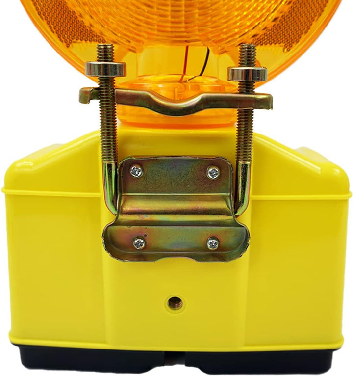 1 x siwitec LED Baustellenleuchte gelb inkl. 2 x Blockbatterien Typ 4R25 6V 7Ah, LED Warnleuchte für