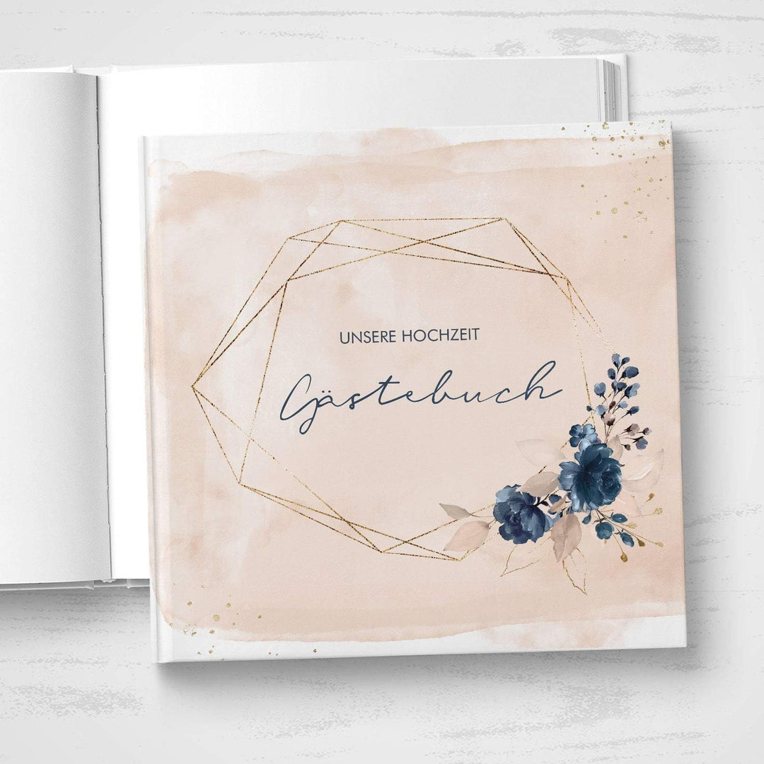 Gästebuch zur Hochzeit - quadratisch - Hochzeitsgästebuch Hochzeitsalbum Hochzeitsbuch - blanko weis