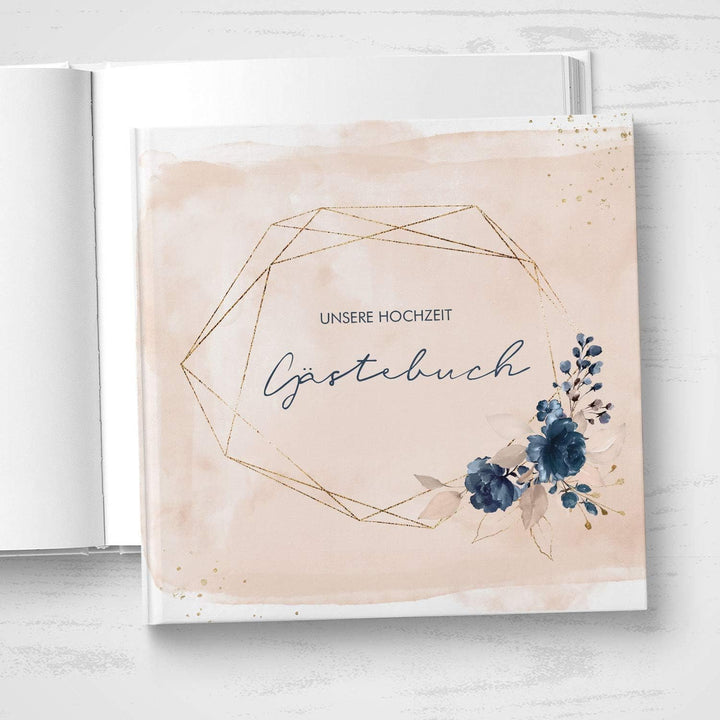 Gästebuch zur Hochzeit - quadratisch - Hochzeitsgästebuch Hochzeitsalbum Hochzeitsbuch - blanko weis
