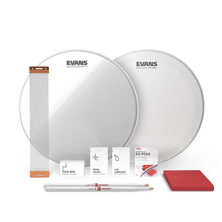 Evans Snare Drum Tune Up Kit, enthält 13-Zoll-Snare-Trommelfelle, HD Dry and Clear Resonant Drumhead