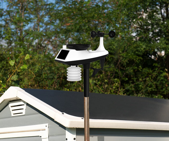 infactory Regenmesser: Funk-Wetterstation mit Profi-Aussensensor, Wettervorschau & Hygrometer (Wette