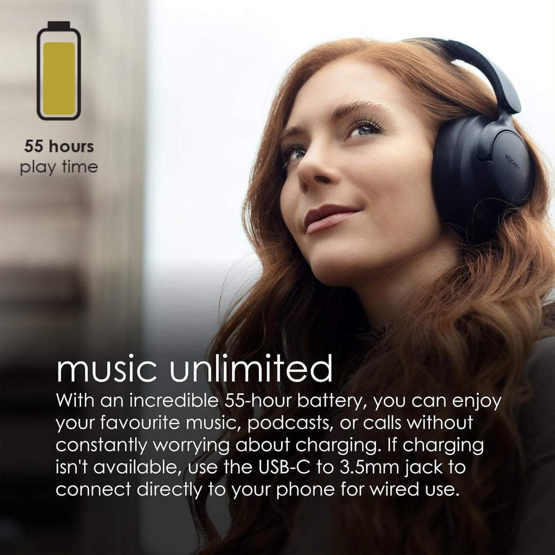Boompods Headpods ANC+ Geräuschunterdrückende Kopfhörer - Over-Ear Bluetooth Kopfhörer mit Mikrof