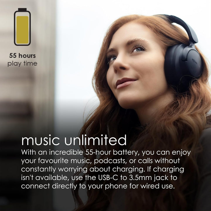 Boompods Headpods ANC+ Geräuschunterdrückende Kopfhörer - Over-Ear Bluetooth Kopfhörer mit Mikrof