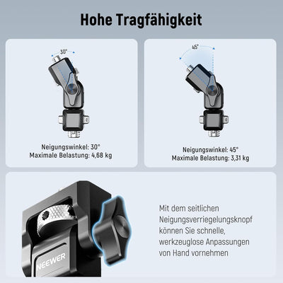 NEEWER Kamera Monitorhalterung mit 3/8" ARRI Positionierungsrändelschraube,1/4" Schraube für 5"&7" M