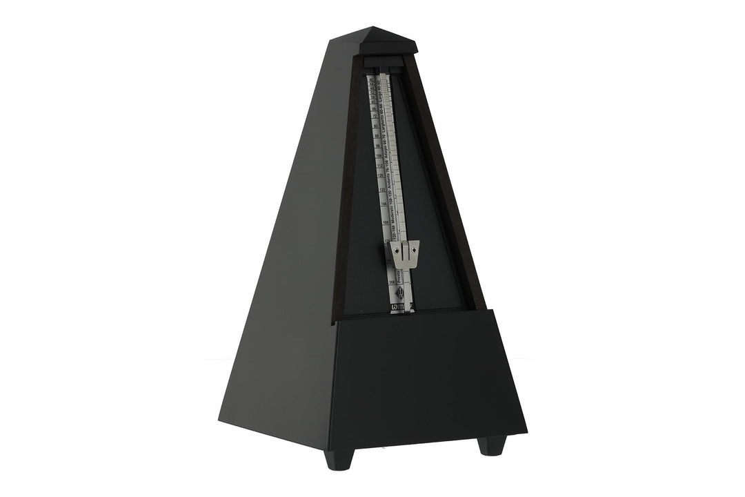 Wittner Metronom 806M Holzgehäuse ohne Glocke Taktell Pyramidenform schwarz matt, schwarz matt