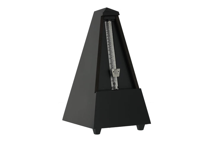 Wittner Metronom 806M Holzgehäuse ohne Glocke Taktell Pyramidenform schwarz matt, schwarz matt
