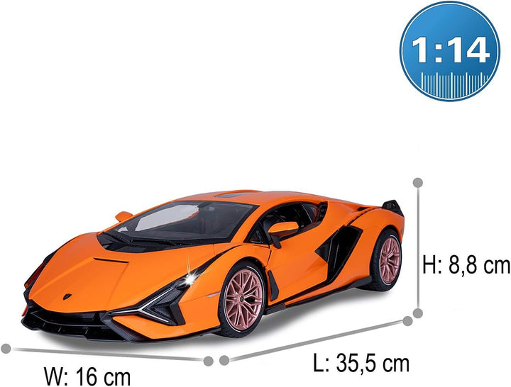 JAMARA 403127 - Lamborghini Sián FKP 37 2,4 GHz 1:14 Tür manuell - RC Auto, offiziell lizenziert, bi