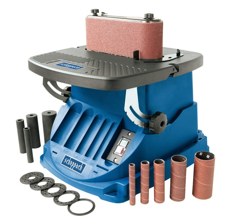 Scheppach oszillierender Spindelschleifer OSM600 (Spindelschleifmaschine mit 450 Watt, neigbar bis 4