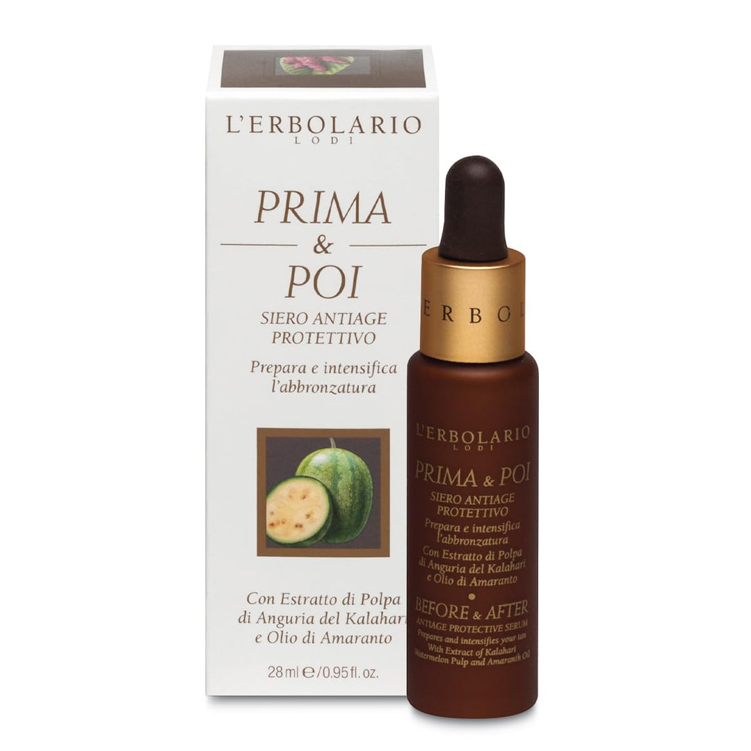 L'Erbolario Prima E Poi Serum, Anti-Aging Gesichtsserum, Bräunungsverstärker, Grösse: 28 ml