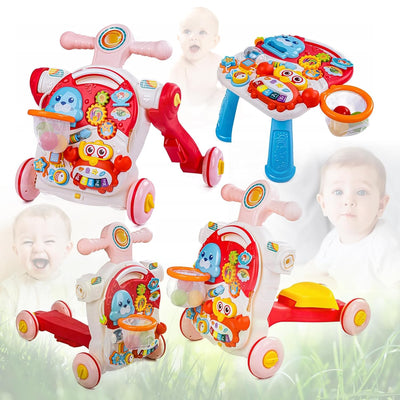 COIL Lauflernwagen 5-in-1 - Lernspielzeug mit Musik und Licht, höhenverstellbar - Baby Gehhilfe - La