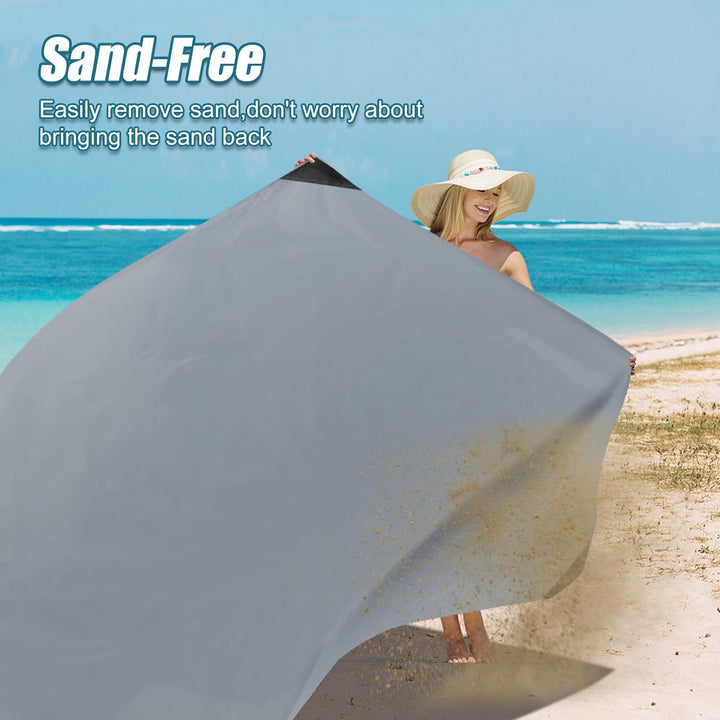 Odoland Picknickdecke 180 x 160 cm Stranddecke Sandabweisende Strandtuch Camingmatte Ultraleicht Kom